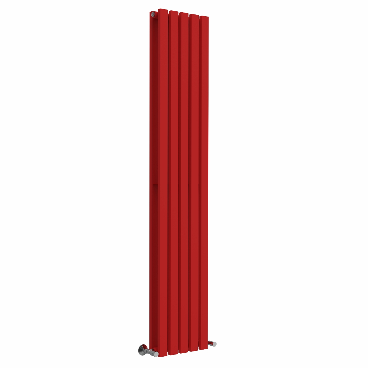 Lulea 1800 x 340mm Signal Red Double Flat Panel Vertical Designer Radiator