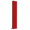 Lulea 1800 x 340mm Signal Red Double Flat Panel Vertical Designer Radiator