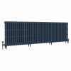 Classic  745 x 2390mm Farrow & Ball Hague Blue Triple Column Cast Iron Radiator - 38 Sections