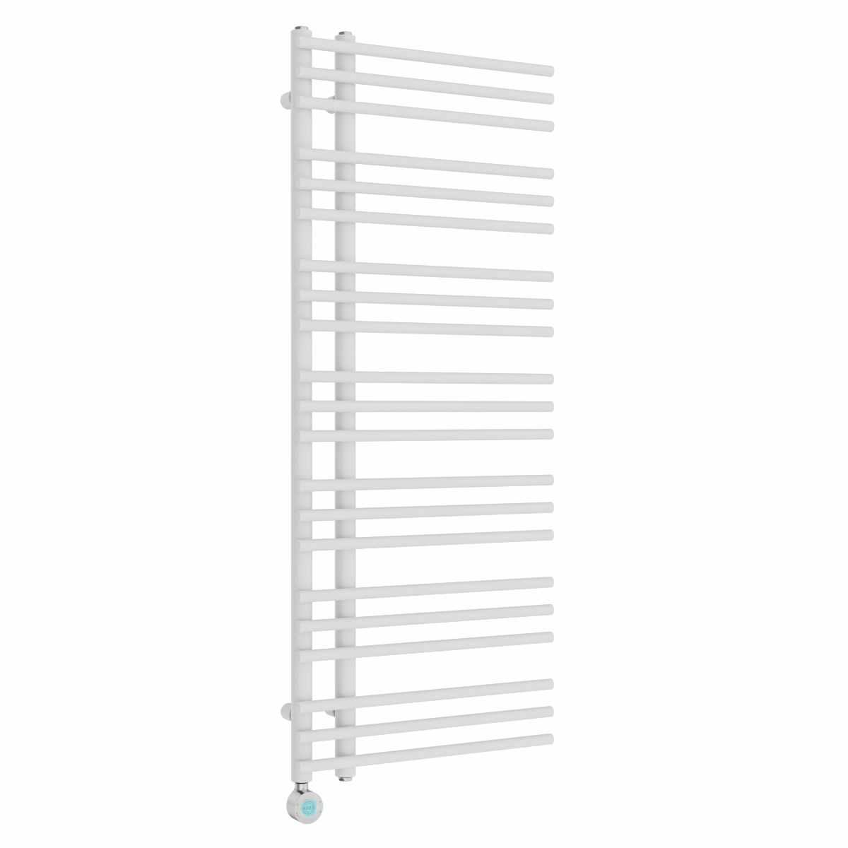 Solberg 1250 x 500mm White Electric Towel Rail with Chrome Wifi Thermostat - 600W
