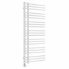 Kristiansund Round 1250 x 500mm White Thermostatic Touch Control Wifi Electric Heated Towel Rail