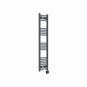 Bergen 1400 x 300mm Straight Anthracite Thermostatic Wifi Control Electric Heated Towel Rail