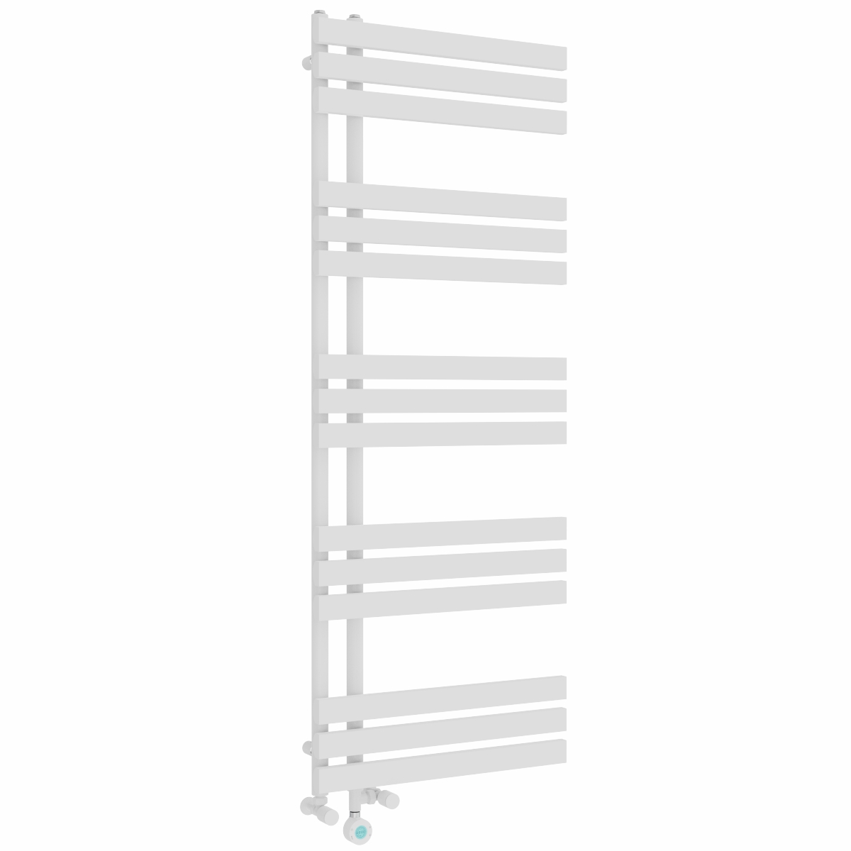 Koli 1600 x 600mm Dual Fuel White Thermostatic Touch Control Wifi Electric Heated Towel Rail