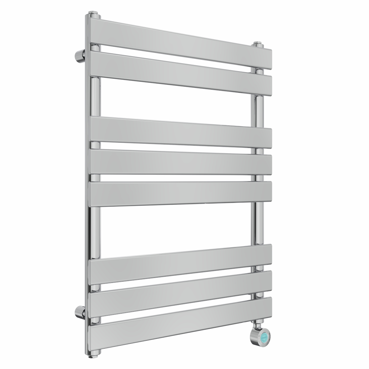 Juva 800 x 600mm Chrome Flat Panel Thermostatic Touch Control Wifi Electric Heated Towel Rail