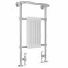 Salzburg Traditional Victorian 952 x 568mm Chrome & White Towel Rail Radiator