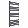 Juva 1200 x 600mm Sand Grey Flat Panel Thermostatic Touch Control Electric Heated Towel Rail
