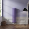 Bern 1500 x 380mm Elegant Purple Triple Column Vertical Traditional Radiator