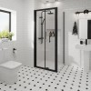 Ennerdale 700mm Bi-Fold Shower Door with 900mm Side Panel - Black