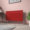 Karlstad 600 x 1158mm Signal Red Single Flat Panel Horizontal Designer Radiator