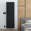Carisa Boreas M 1800 x 555mm Black Designer Aluminium Electric Radiator