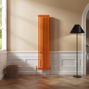 Bern 1800 x 380mm Bright Orange Triple Vertical Column Radiator