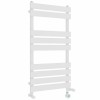 Juva 950 x 500mm Dual Fuel White Flat Panel Thermostatic Touch Control Wifi Electric Heated Towel Rail