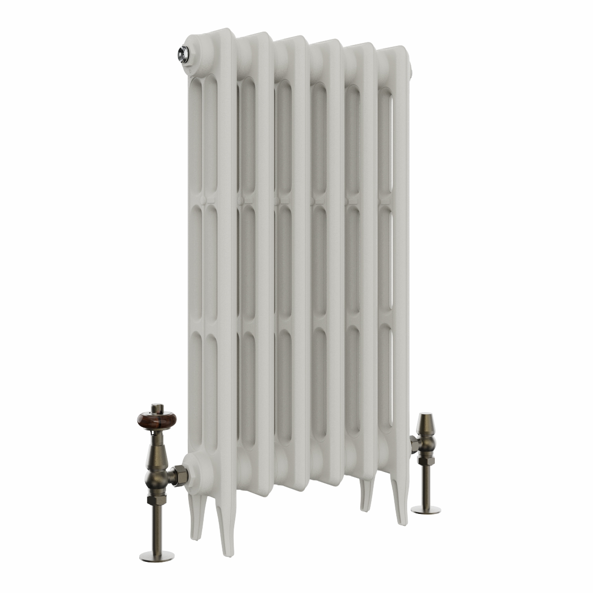 Classic  745 x 406mm  Porcelain White Triple Column Cast Iron Radiator - 6 Sections