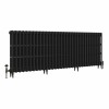 Classic 745 x 2018mm Black Primered Finish Triple Column Cast Iron Radiator - 32 Sections