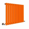 Lulea 600 x 760mm Bright Orange Single Flat Panel Horizontal Designer Radiator