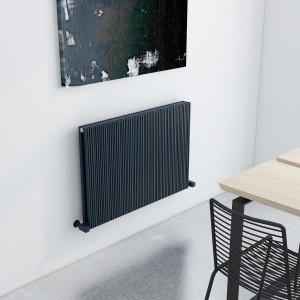 Carisa Monza Double 600 x 850mm Anthracite Designer Aluminium Radiator
