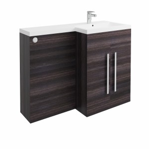 Calm Grey Right Hand Combination Vanity Unit Set with Concealed Cistern (No Toilet)