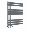 Koli 800 x 600mm Dual Fuel Anthracite Simple Electric Heated Towel Rail