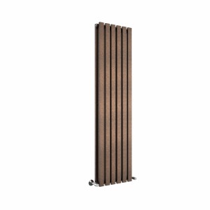 Lulea 1600 x 410mm Black Copper Double Vertical Flat Panel Designer Radiator