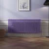 Bern 600 x 1460mm Elegant Purple Double Column Horizontal Traditional Radiator