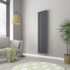 Norden 1800 x 473mm Anthracite Single Vertical Oval Tube Designer Radiator