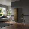 Lulea 1600 x 550mm Black Gold Double Vertical Flat Panel Designer Radiator