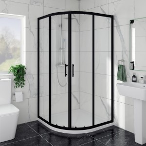 Ennerdale - 1000 x 1000mm Quadrant Shower Enclosure - Black