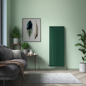 Karlstad 1800 x 682mm Moss Green Single Flat Panel Vertical Designer Radiator