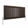 Bern 600 x 1460mm Black Copper Double Horizontal Column Radiator