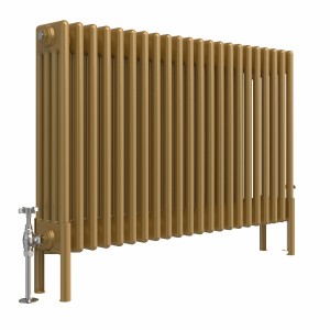 Bern 600 x 1010mm Traditional Metallic Gold Horizontal Four Column Radiator