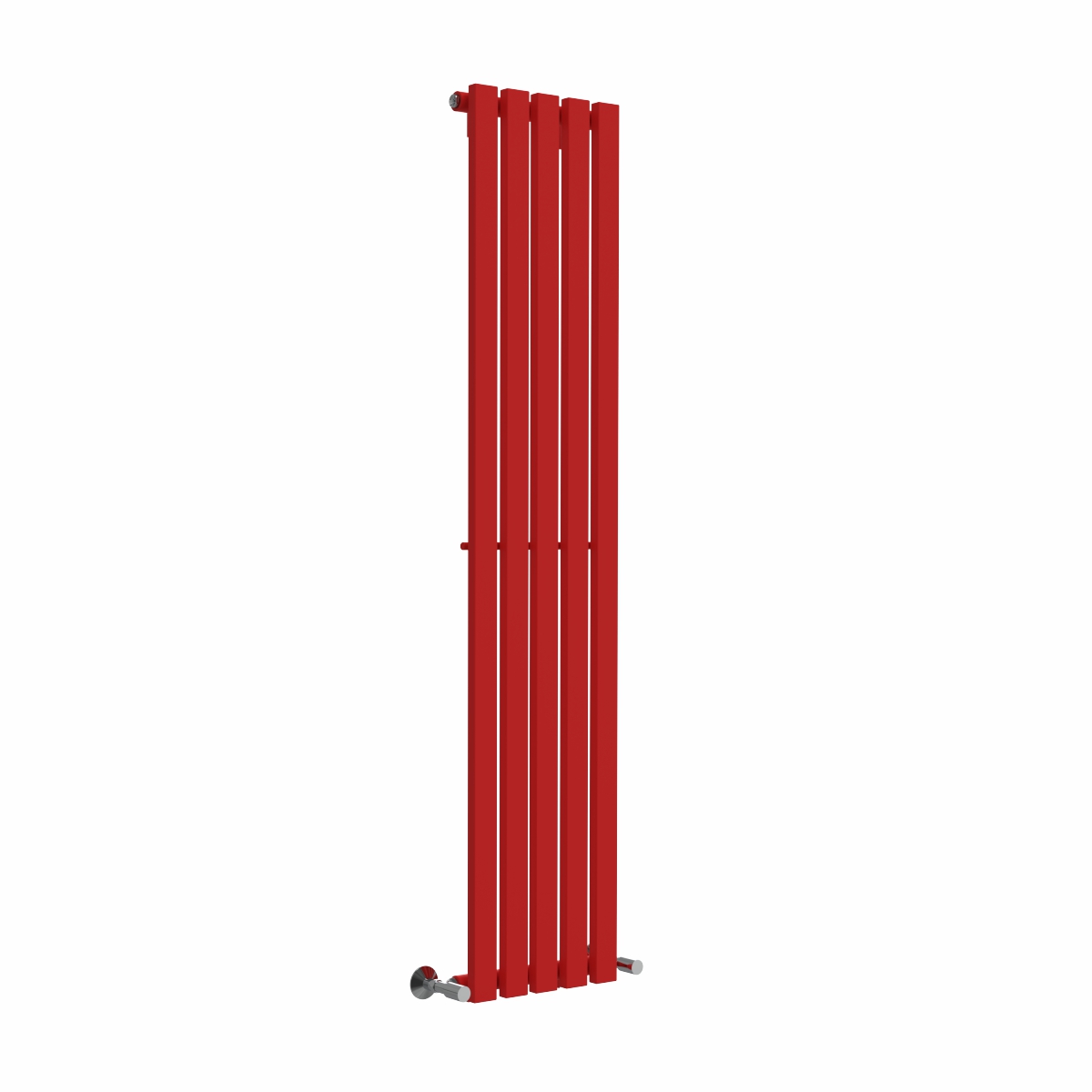 Lulea 1600 x 340mm Signal Red Single Flat Panel Vertical Designer Radiator