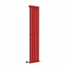 Lulea 1600 x 340mm Signal Red Single Flat Panel Vertical Designer Radiator