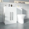 Calm White Left Hand Combination Vanity Unit with Rak-Resort Toilet & Soft Close Seat & Concealed Cistern - 1100mm