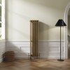 Bern 1500 x 380mm Traditional Metallic Gold Vertical Four Column Radiator