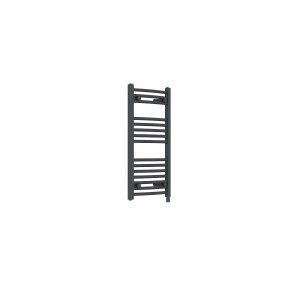 Fjord 800 x 400mm Curved Anthracite Prefilled Electric Heated Towel Rail