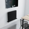 Carisa Monza Double 600 x 660mm Black Designer Aluminium Radiator