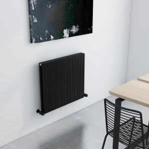 Carisa Monza Double 600 x 660mm Black Designer Aluminium Radiator