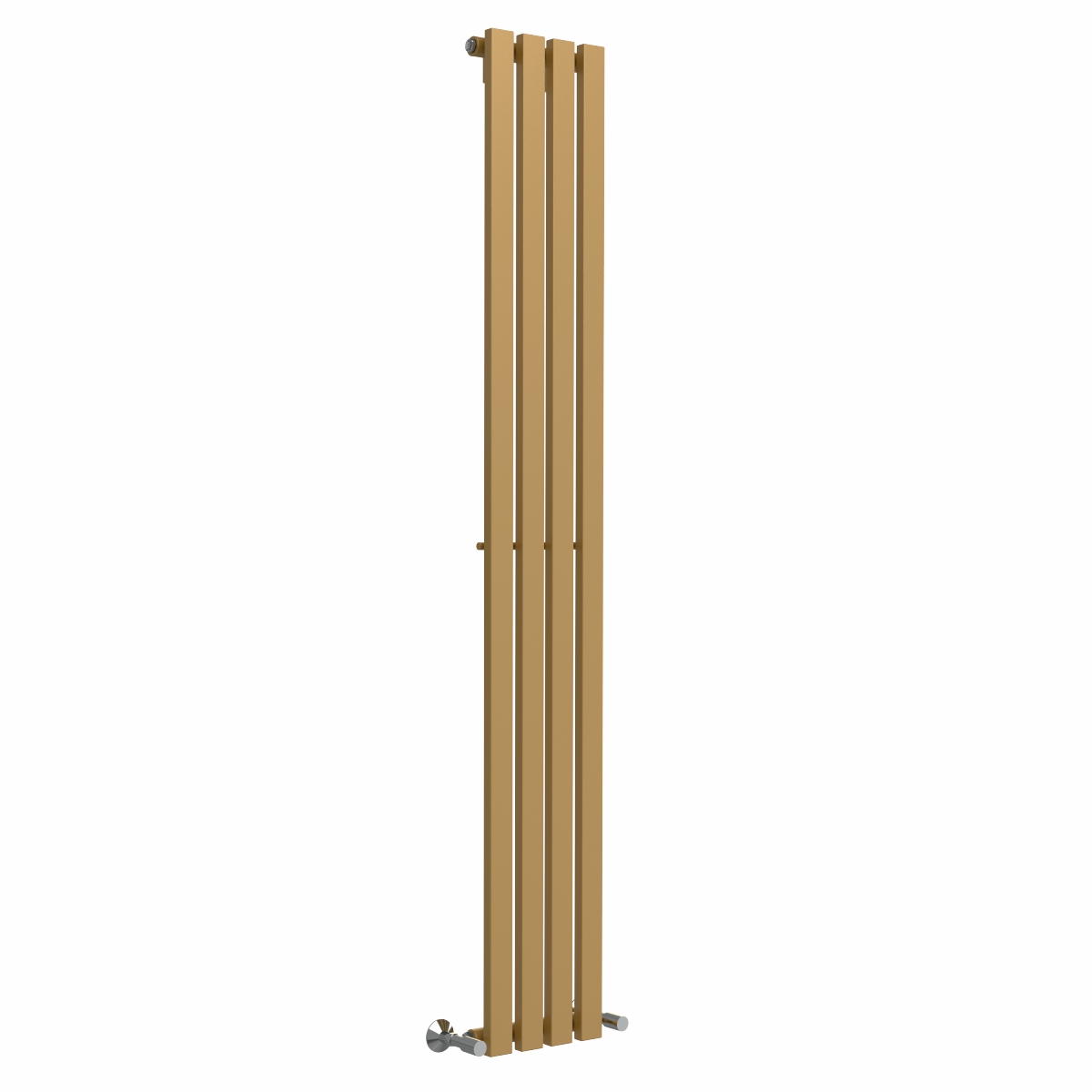 Lulea 1800 x 270mm Metallic Gold Single Flat Panel Vertical Designer Radiator