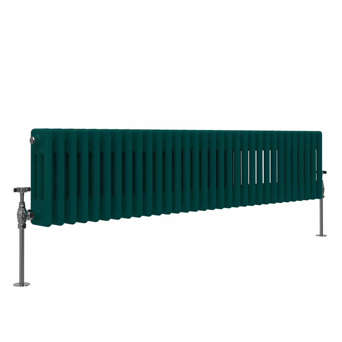 Bern 300 x 1460mm Blue Green Triple Horizontal Column Radiator