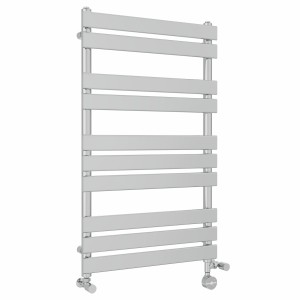 Juva 1000 x 600mm Dual Fuel Chrome Flat Panel Thermostatic Touch Control Electric Heated Towel Rail