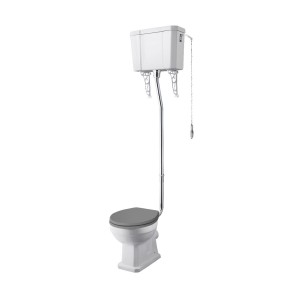 Wellington Traditional Toilet with Flush Pipe Kit and Soft Close Seat- Choice of Size and Seat Colour