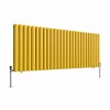 Norden 600 x 1594mm Zinc Yellow Double Oval Column Horizontal Designer Radiator