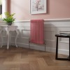 Bern 600 x 425mm Rose Pink Double Column Horizontal Traditional Radiator