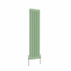 Bern 1500 x 290mm Pastel Green Triple Vertical Column Radiator