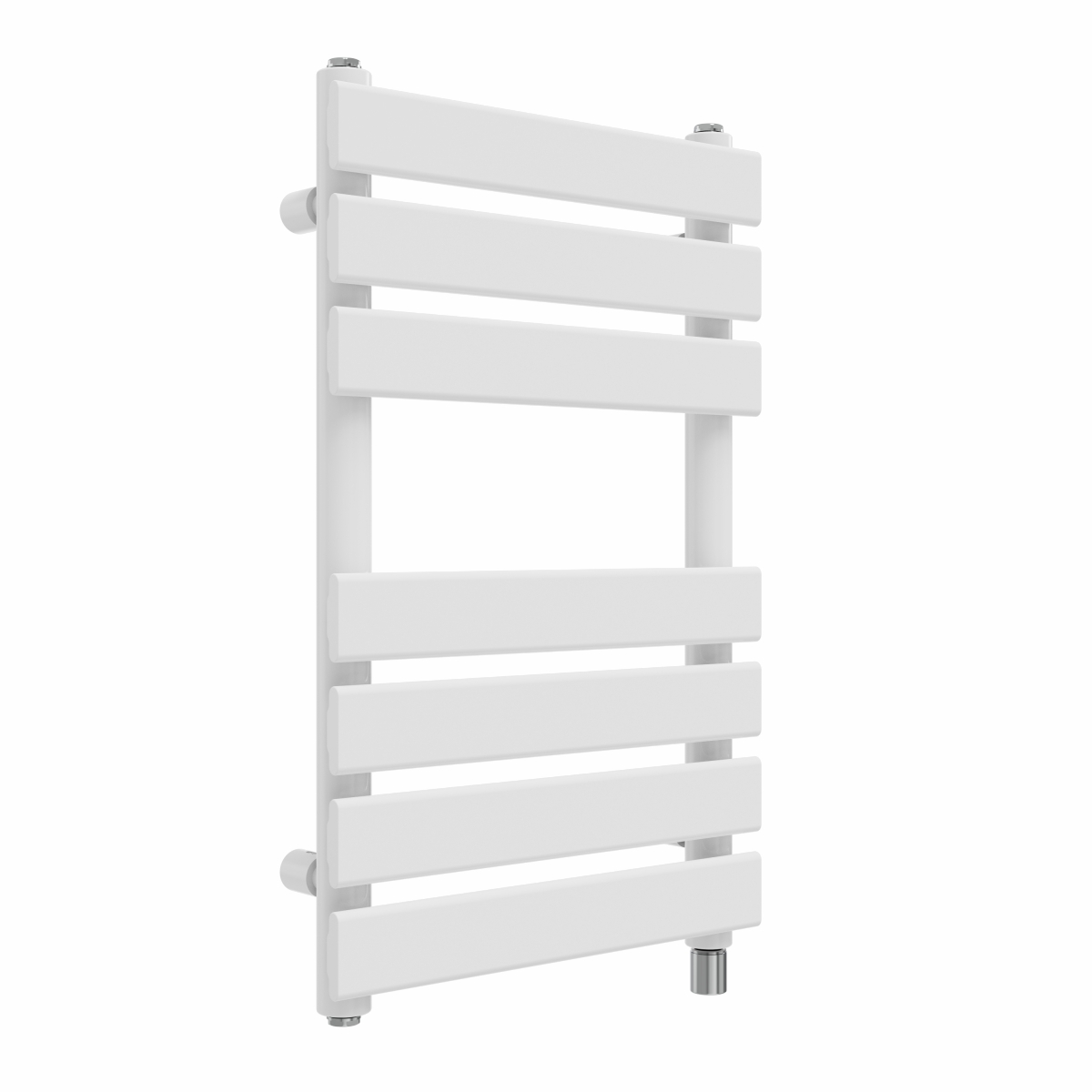 Juva 650 x 400mm White Flat Panel Simple Electric Heated Towel Rail