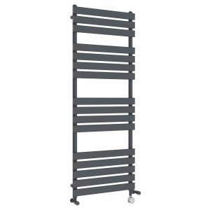 Juva 1600 x 600mm Dual Fuel Sand Grey Flat Panel Thermostatic Touch Control Electric Heated Towel Rail