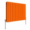 Karlstad 600 x 886mm Bright Orange Double Flat Panel Horizontal Designer Radiator