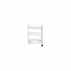 Bergen 600 x 600mm Straight White Thermostatic Touch Control Electric Heated Towel Rail