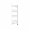 Fjord 1400 x 600mm Curved White Thermostatic Touch Control Electric Heated Towel Rail
