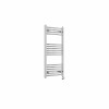 Fjord 1000 x 500mm Curved Chrome Thermostatic Touch Control Electric Heated Towel Rail